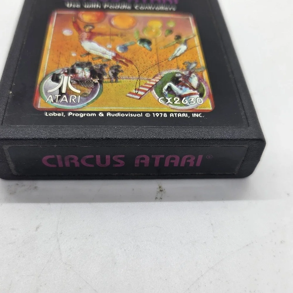 Circus Atari 2600 Video Game Cartridge‎ 1978 CX2630 Paddle Controller Tested